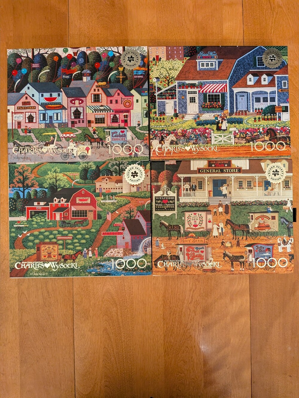 Group Of 4 Charles Wysocki 1000 Piece Puzzles